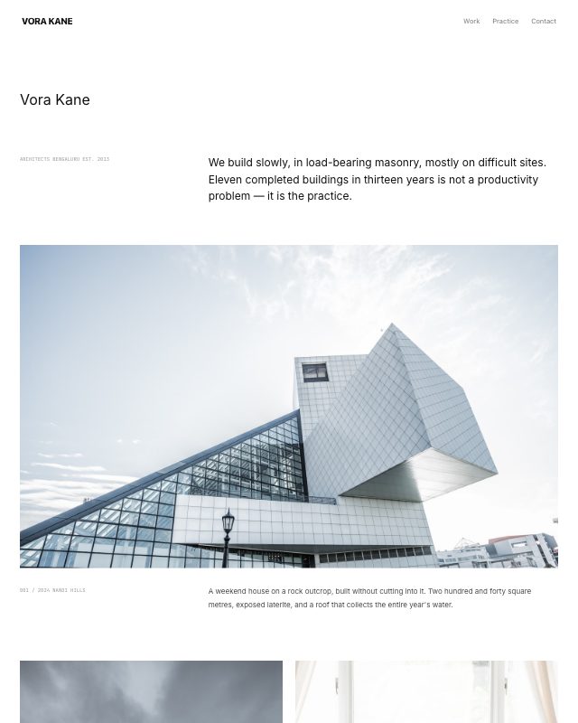 Architecture Portfolio landing page template — preview