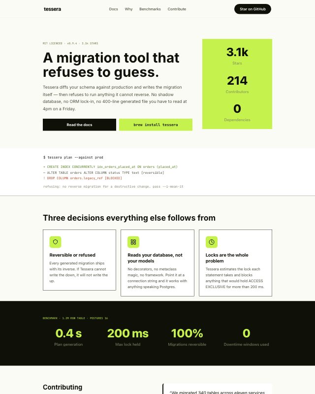 Open Source Project landing page template — preview